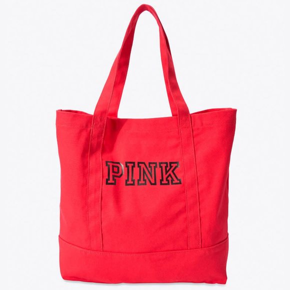 PINK Victoria's Secret Handbags - PINK VS  Logo Tote Bag & Sponge